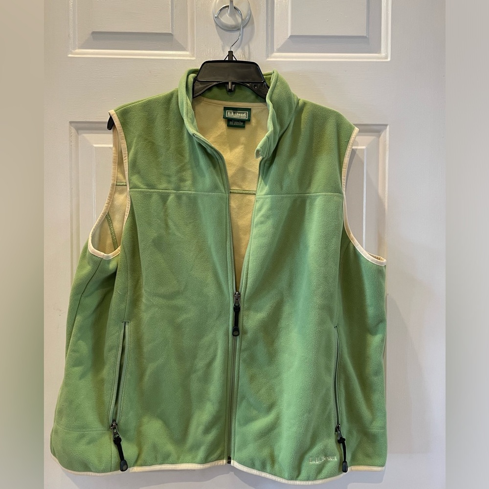 L.L Bean Green Fleece Lightweight Vest Size 2X